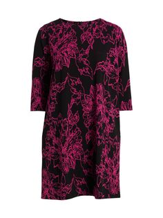 Вязаное платье с цветочным принтом Flirty Florals Caroline Rose, Plus Size, розовый