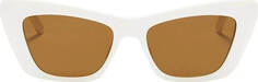 Солнцезащитные очки Palm Angels Hermosa, белый/коричневый