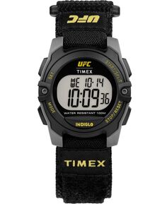Женские часы UFC из кварцевой ткани Rivalry, черные, 33 мм Timex, черный
