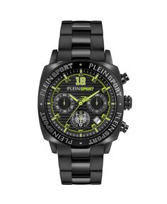 Мужские часы Wildcat, черные часы с браслетом из нержавеющей стали, 40 мм Plein Sport