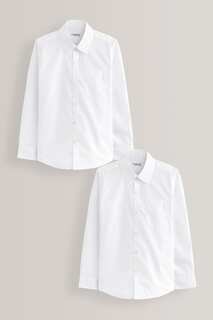 2 школьные рубашки с длинными рукавами Next, белый