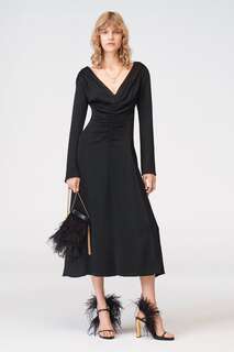 Платье со сборками, ограниченная серия ZARA, черный