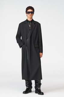 Длинное пальто в тон, ограниченная серия ZARA, черный