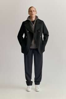 Шерстяное пальто длиной 3 и 4, ограниченная серия ZARA, черный