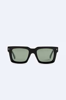 Квадратные солнцезащитные очки ZARA, черный