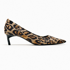 Туфли-лодочки Zara Animal Print, леопардовый