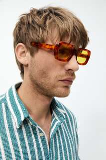 Квадратные солнцезащитные очки ZARA, карамельный
