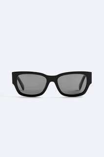 Прямоугольные солнцезащитные очки ZARA, черный