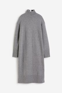 Платье H&amp;M Knit Mock Turtleneck, серый H&M