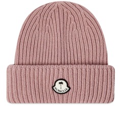 Шапка Moncler Genius X Palm Angels Beanie, розовый