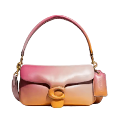Сумка Coach Pillow Tabby Shoulder Bag 18 With Ombre, персиковый/розовый