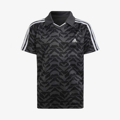 Футболка поло Adidas Sportswear, темно-серый/черный