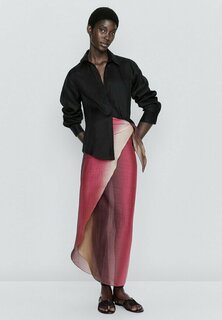 Длинная юбка Massimo Dutti, розовый