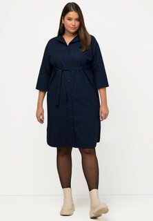 Платье-рубашка Ulla Popken, темно-синий