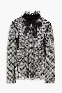 Блузка из тюля с бантиком PHILOSOPHY DI LORENZO SERAFINI, черный