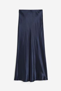 Юбка H&amp;M Satin Maxi, темно-синий H&M