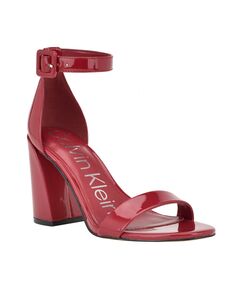 Женские классические босоножки Marle на зауженном миндалевидном носке на блочном каблуке Calvin Klein, красный