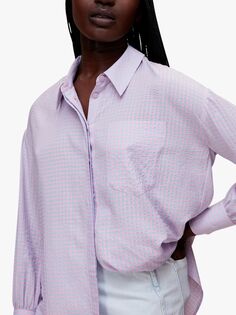 Рубашка с принтом Whistles Lily Gingham, розовый/мульти