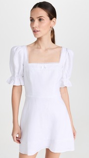 Платье мини Reformation Evianna Linen, белый