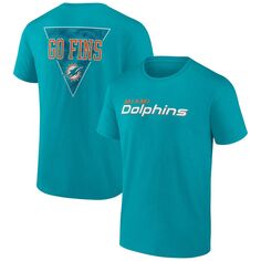Мужская двусторонняя футболка Profile Aqua Miami Dolphins Big &amp; Tall