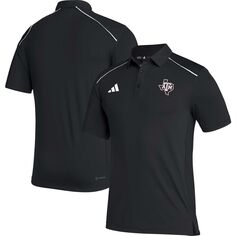 Мужская футболка-поло черного цвета Texas A&amp;M Aggies Coaches AEROREADY adidas