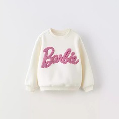 Толстовка ZARA Barbie Print, кремовый/розовый