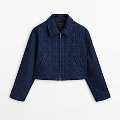 Джинсовая куртка Massimo Dutti Stitch detail, синий