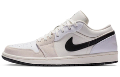 Air Jordan 1 Low Мужские винтажные баскетбольные кроссовки белый/черный с парусом