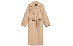 Шерстяное пальто MaxMara Wmns Resina Series светло-бежевого цвета
