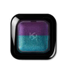Kiko Milano Bright Duo запеченные тени для век 09 Pearly Emerald - Metallic Violet, 2,5 г