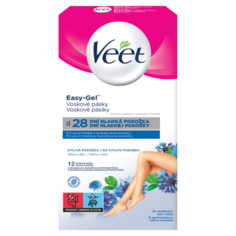 Veet Easy-Gelwax Technology полоски с воском для депиляции чувствительной кожи, 12 шт./1 уп.