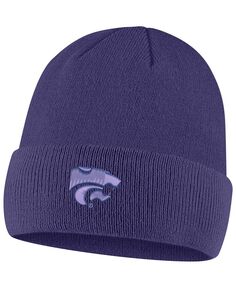Мужская фиолетовая вязаная шапка в тон с манжетами Kansas State Wildcats Nike