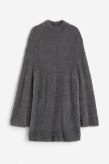 Свитер H&amp;M Oversized Fluffy-knit, темно-серый H&M