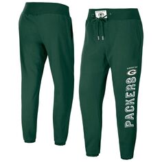 Женская одежда Erin Andrews Зеленые брюки-джоггеры Green Bay Packers French Terry Unbranded