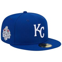 Мужская облегающая шляпа New Era Royal Kansas City Royals 2015 World Series Team цвета 59FIFTY