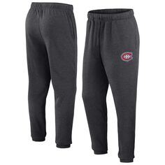 Мужские спортивные спортивные штаны в форме фанатиков Heather Charcoal Montreal Canadiens Fanatics