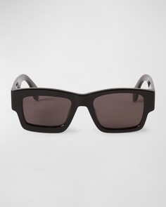 Монохромные солнцезащитные очки квадратной формы из ацетата Murray Palm Angels