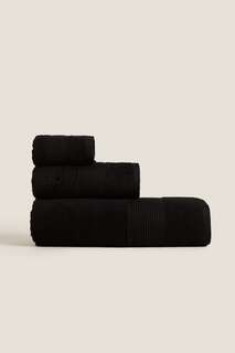 Полотенце из текстурированного хлопка Zara, черный