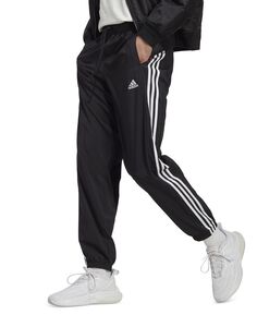 Мужские тканые спортивные брюки с 3 полосками AEROREADY Essentials с эластичными манжетами adidas