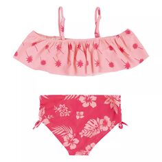 Комплект купальника бикини с верхом и низом Hurley для девочек 7–16 лет Hurley, розовый