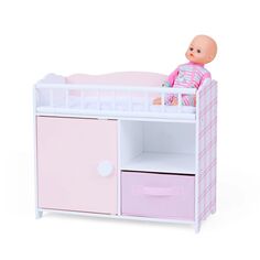 Маленький мир Оливии, принцесса Аврора, розовая клетчатая кукольная кровать с аксессуарами Olivia&apos;s Little World