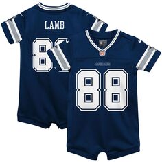 Темно-синий комбинезон из джерси Nike CeeDee Lamb для младенцев Dallas Cowboys Game Nike