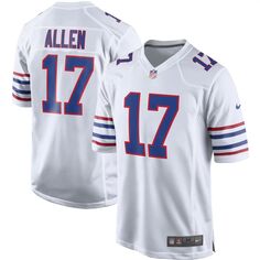 Молодежная игровая майка Nike Josh Allen White Buffalo Bills Nike