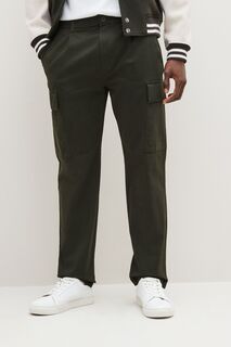 Элегантные брюки-карго из эластичного хлопка Next, зеленый
