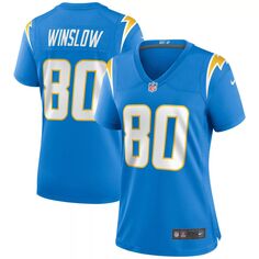 Женская майка Nike Kellen Winslow Powder Blue Los Angeles Chargers Game Retired Player Nike