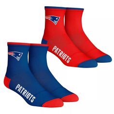 Мужские носки Rock Em New England Patriots Core Team, комплект из 2 носков длиной четверть длины