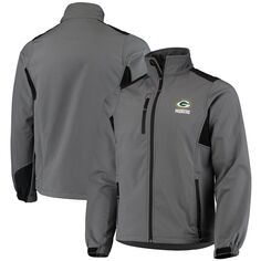 Мужская флисовая куртка Dunbrooke Green Bay Packers Circle Softshell с молнией во всю длину