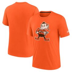 Мужская оранжевая футболка с логотипом Tri-Blend Cleveland Browns Brownie The Elf Rewind Playback Nike