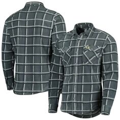 Мужская серая фланелевая куртка-рубашка на пуговицах Green Bay Packers Industry Antigua