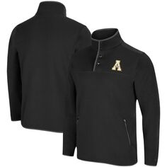 Мужская черная куртка-пуловер с кнопками Appalachian State Mountaineers Rebound Snap Colosseum